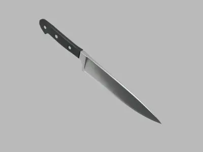 Chef Knife Low-poly 3D model