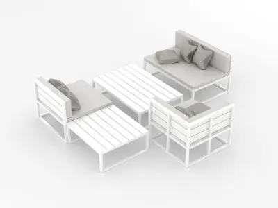 Garden Furniture Set 003 3D model