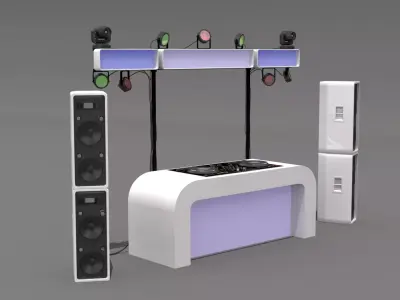 DJ Booth Stage 3D model