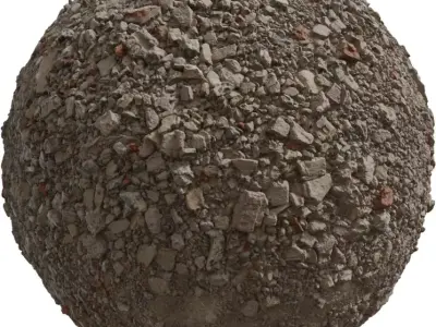 Ultra Realistic Demolition Rubble Ground Material Texture