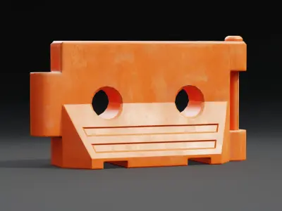 Water Filled Barricade Pack PBR Game-Ready Low-poly 3D model