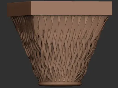 Church Columns palm hand made 3D model