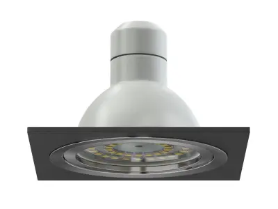 Black Halogen Light 3D Model 3D model