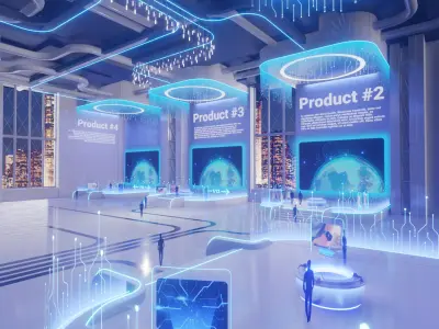 Sci Fi Exhibition Hall Interior with real world scale 2 3D model