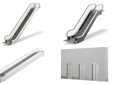 Mall Equipment Set 3D model