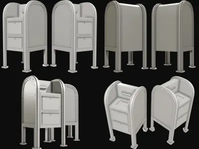 Mail Box Collection 1 3D Model Pack