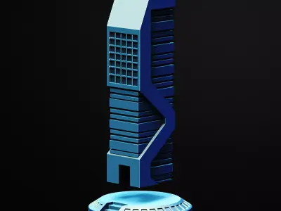 The Helix Spire Building Scifi 3D Printable STL File 3D print model