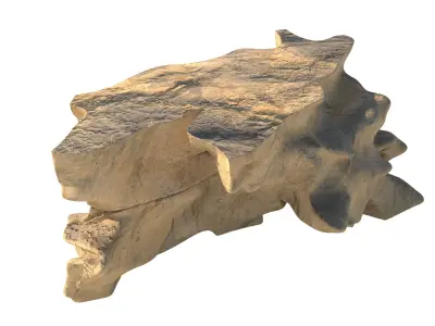 Sand cliff  Low-poly 3D model