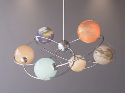 Planet chandelier 3D model
