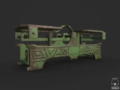 Old Balance Scale PBR Low-poly 3D model