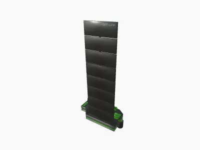 Satellite B01 Black Green - SciFi Space Design Low-poly 3D model