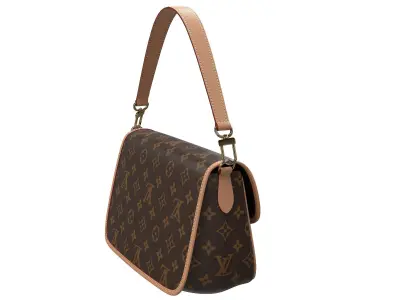 Louis Vuitton LV Diane Bag Brown Monogram Low-poly 3D model