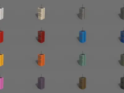 PBR Sci-Fi Building A 21-30 3D Model Pack