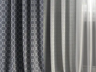 Curtain Set 211 3D model