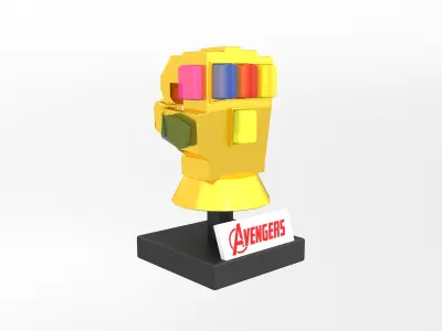 Lego Infinity Gauntlet v2 003 Low-poly 3D model