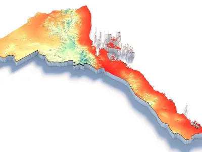 Eritrea Country Terrain 3D model