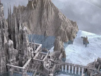 Ancient Egyptian Lost Temple Grand  3D model