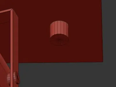 recessed ceiling light with finish 3D model