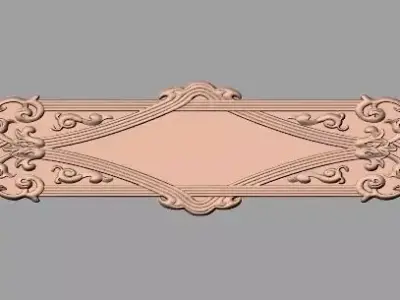 Door flower 3D relief STL Model for CNC woodworking carving E294 3D model