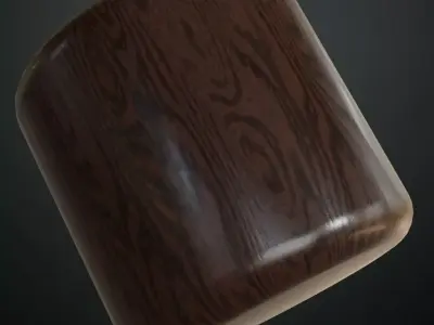 Polished Cherry Wood Planks PBR Seamless Texture