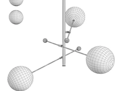 RD15 CHANDELIER Low-poly 3D model