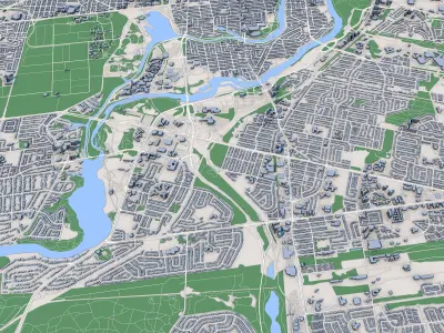 Ottawa City Canada 3D model