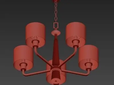 Palacio Collection chandelier with four lamps 3D model
