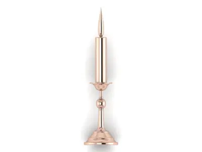 3D Candle with Flame 38x10mm size printable model 3D print model purchase