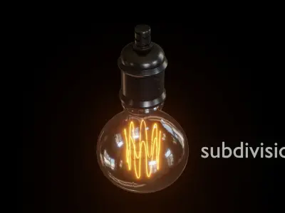 LIght Bulb 3D model Low-poly 3D model