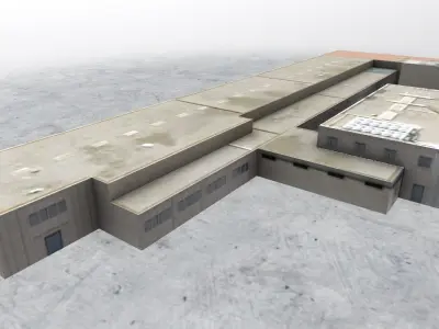 LFMN Technical Building Low-poly 3D model