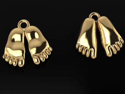 Pendant Baby legs  3D print model