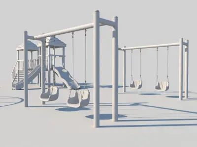 The Playground colorful set 3D model