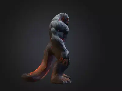 Molten Titan Low-poly 3D model