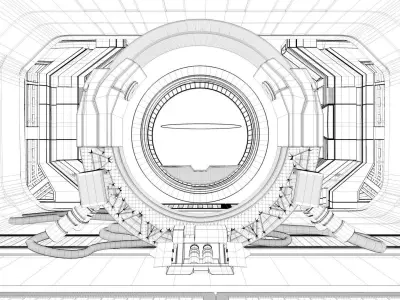 Sci Fi 3D Interior - Maya - 3Ds Max - Cinema 4D - FBX - OBJ 3D model