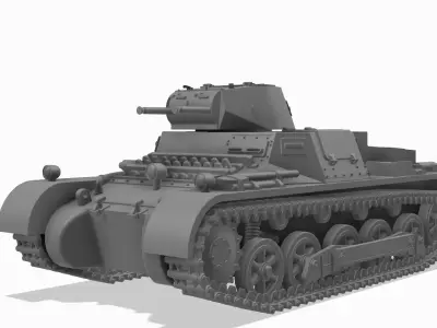 Panzerkampfwagen I Ausf B - 1-100 Scale 3D print model
