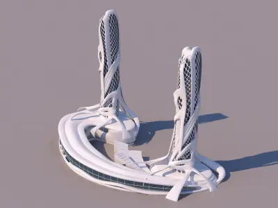 0082 - Organic Skyscraper 3D model