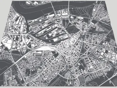 Cityscape Neuss Germany 3D model