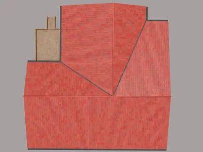 Retro house 3D model buy
