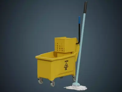Mop Wringer 2A Low-poly 3D model