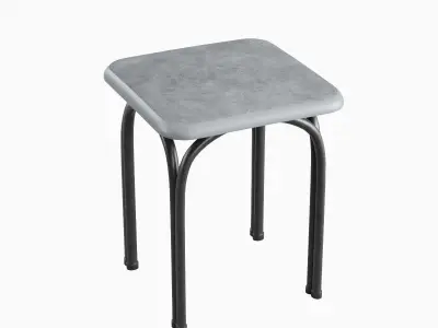 Steel Stool 02 3D model
