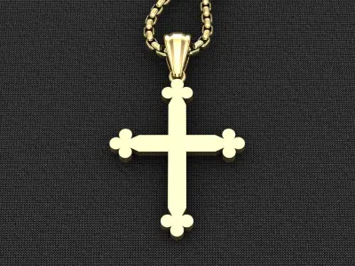 Cross Light Gold 3CP070 3DM STL 3D model