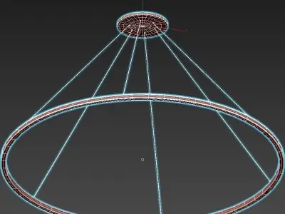 CIRCULAR pendant light with frame 3D model