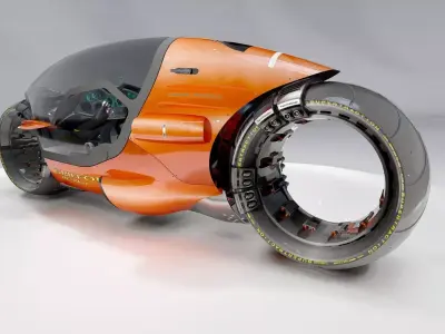 Sci-Fi Futuristic Motorcycle  Cyberpunk Hover Bike 3D model