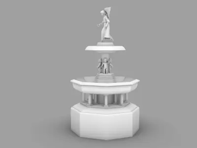 Bethesda Fountain Central Park NY 3D print model