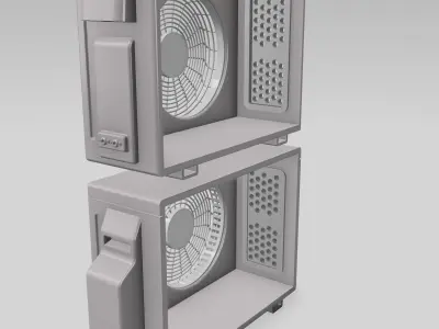 Diorama Air Conditioner Units AC sets 3D print model