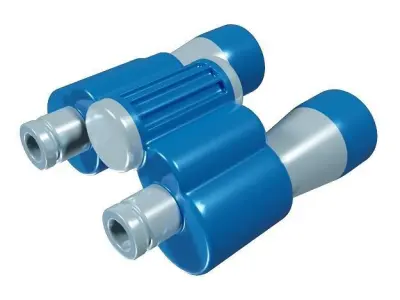 Classic Cartoon Binocular Low-poly 3D model