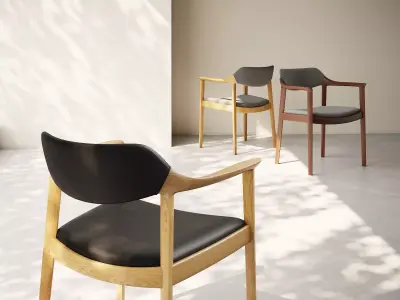 Wing Armchair Upholstered 3D model