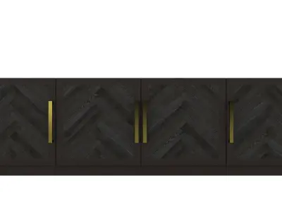 Restoration Hardware- Herringbone Media Console-002 3D model