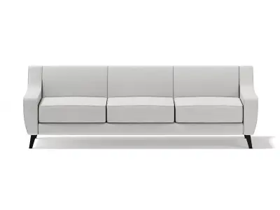 Light-Grey Three Seat Sofa 3D model