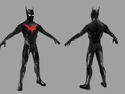 Batman Beyond game poly Low-poly 3D model
